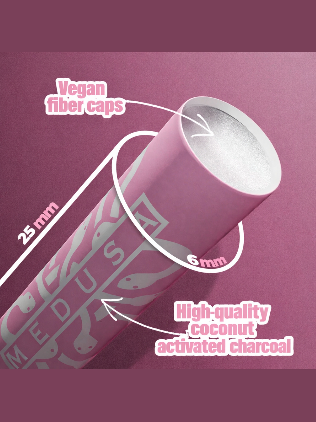 Medusa Carbon Filters 6mm PINK 50 pcs - Image 3
