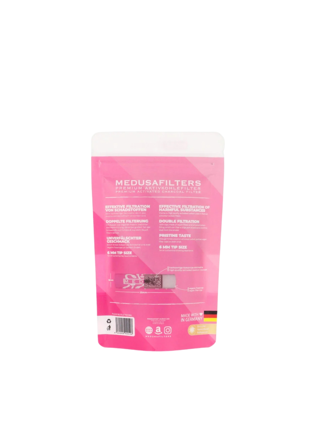 Medusa Carbon Filters 6mm PINK 50 pcs - Image 4