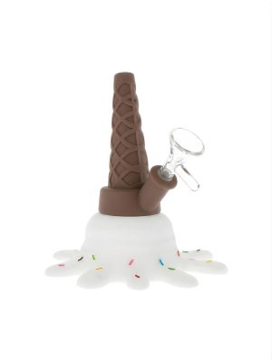 Ice Cream Silicone Bong White 13cm